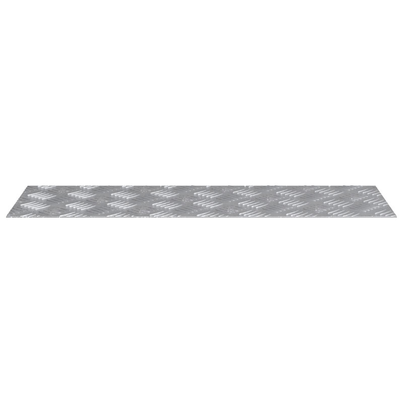 Aluminium Non-Slip Stair Treads, Silver, Rectangle 25cm x 75cm