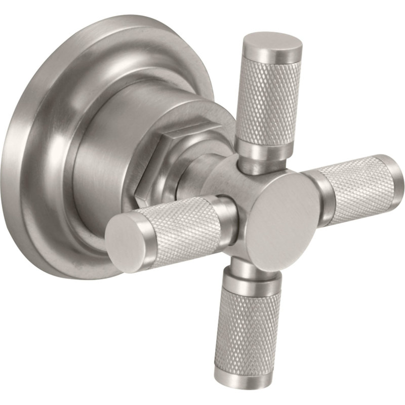 Descanso Wall or Deck Handle Trim Only - Knurled Handle, Matte Black
