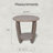 Flora Rustic Farmhouse End Table with Storage Shelf, French Country Accent Side Table