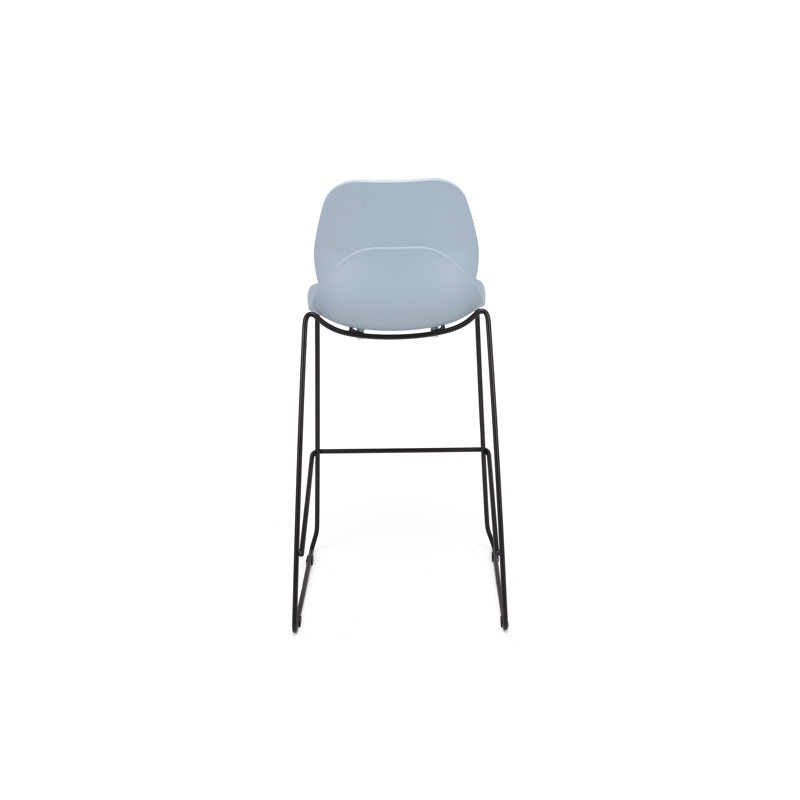 Yui Counter Stool with Metal Frame, Light Blue