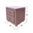 Fabric Upholstered Nightstand With 2 Drawers, Pink