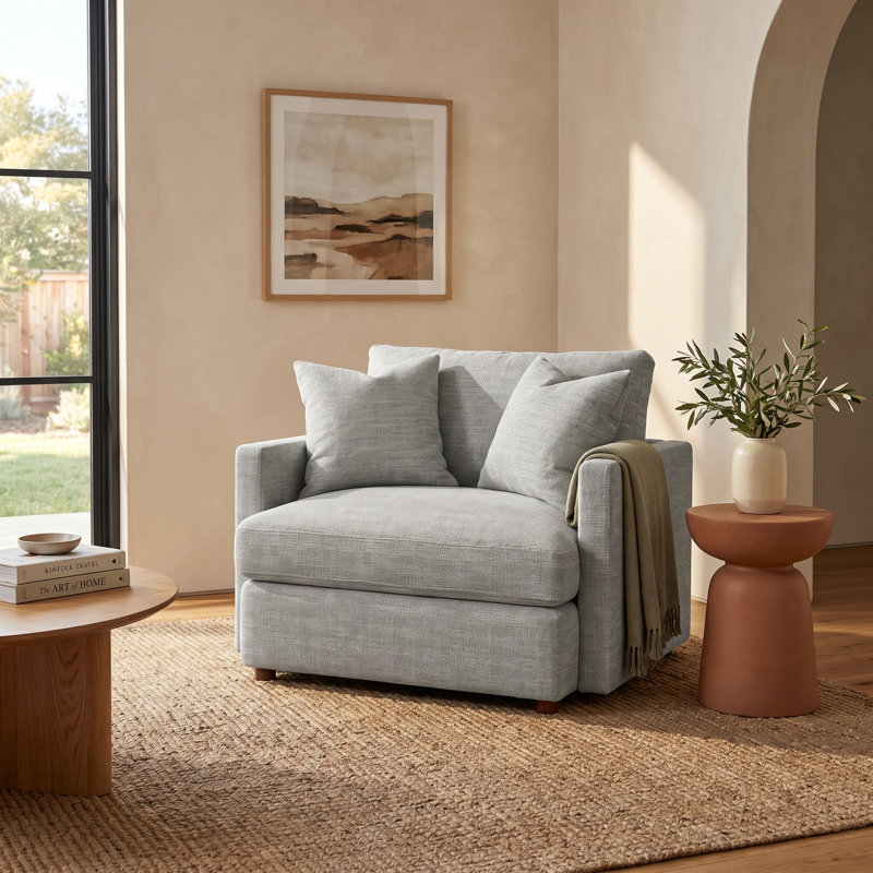 Fletcher Down Cushion Armchair, Conversation Capri Performance Basketweave