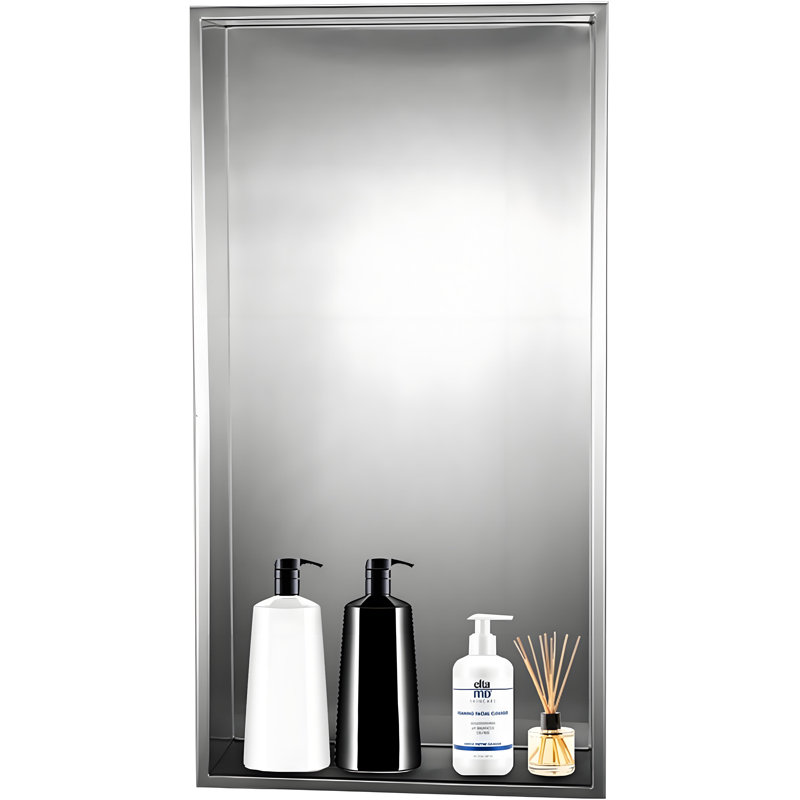  Anman Stainless Steel Shower Niche 24" X 12" Recessed Bathroom Shelf For Shower Storage Embedded Shower Niche Single Layer (64cm X 33.6cm)