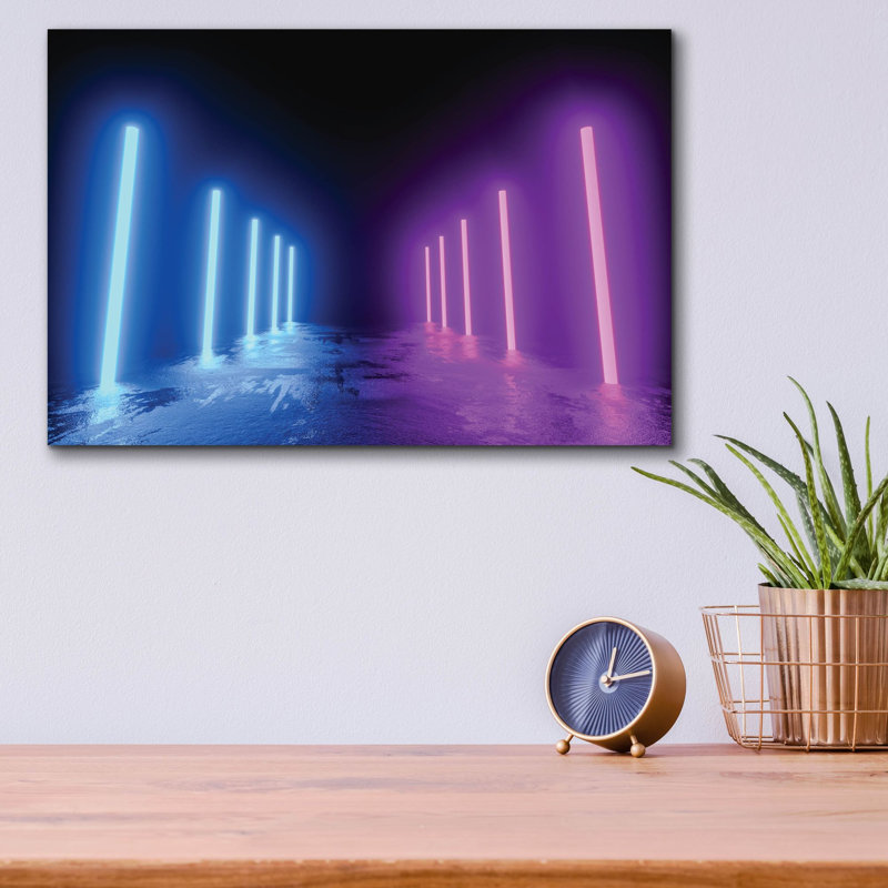 Wrought Studio ™ «Neon Runway» par Epic Portfolio, H 12 po x l 16 po x P 0,13 po