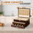 3-layer Silverware Storage Box With Drawer, Wooden Silverware Chest With Handle And Linen Liner For Storing Fine Flatware And Utensils, Walnut