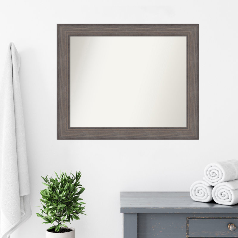 Miroir mural de salle de bain en bois Country Barnwood, 27 po x 33 po