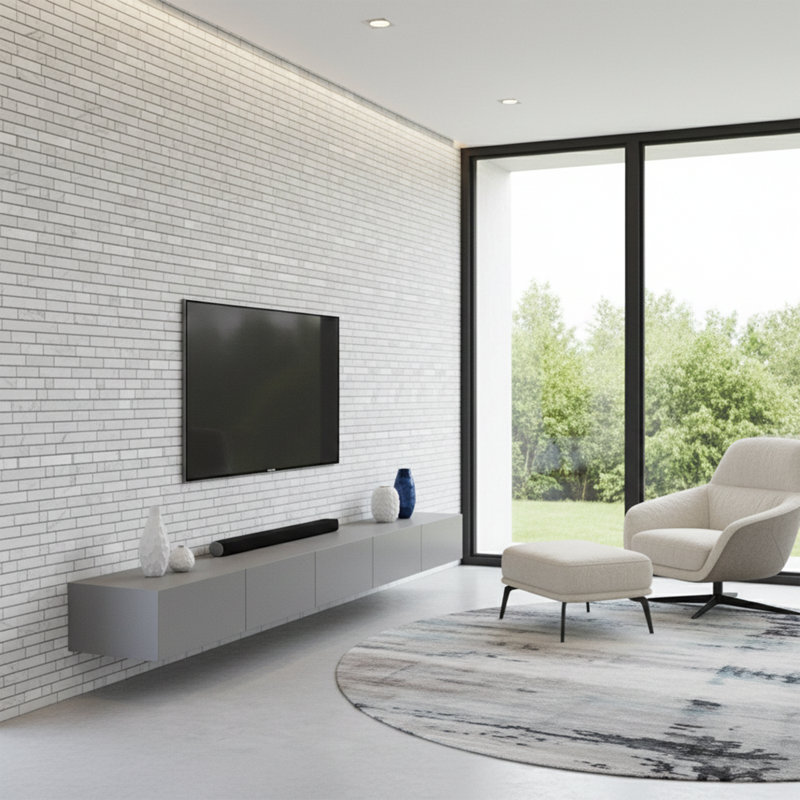 Bristol Marble Linear Mosaic Wall Tile