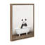 «Panda Waving in Rustic Bath» par Amy Peterson, reproduction d'art sur toile encadrée-1565575177