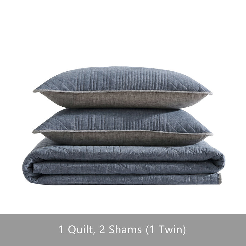 Eddie Bauer Hidden Lake Reversible Quilt Set, Full/Queen Quilt + 2 Standard Shams