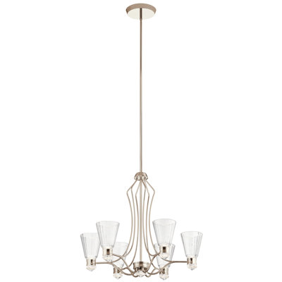 6 - Light Dimmable LED Empire Chandelier