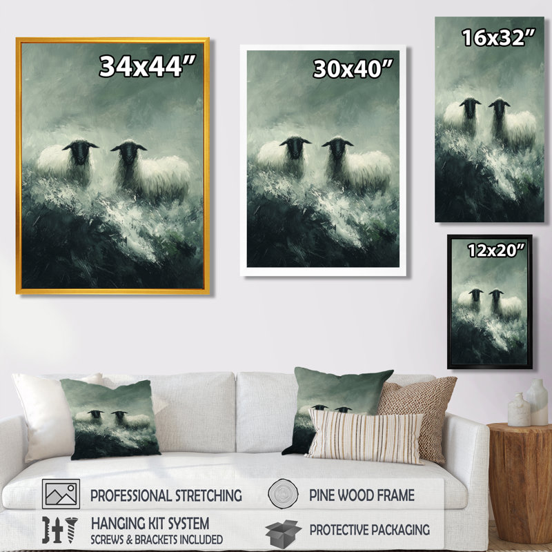 Durby - Animals Canvas Art Print, Black, Floater Framed Print, 20" H x 12" W