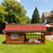 Pine Dog House & Playpen Carbonized Pine Wood, Weatherproof Design-106209131