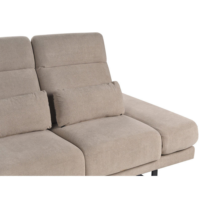 Fabric 3 Seater Sofa Beige IKAST, Taupe