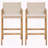 Outdoor Wood Barstool Cushion Strap Fixing Easy Cleaning