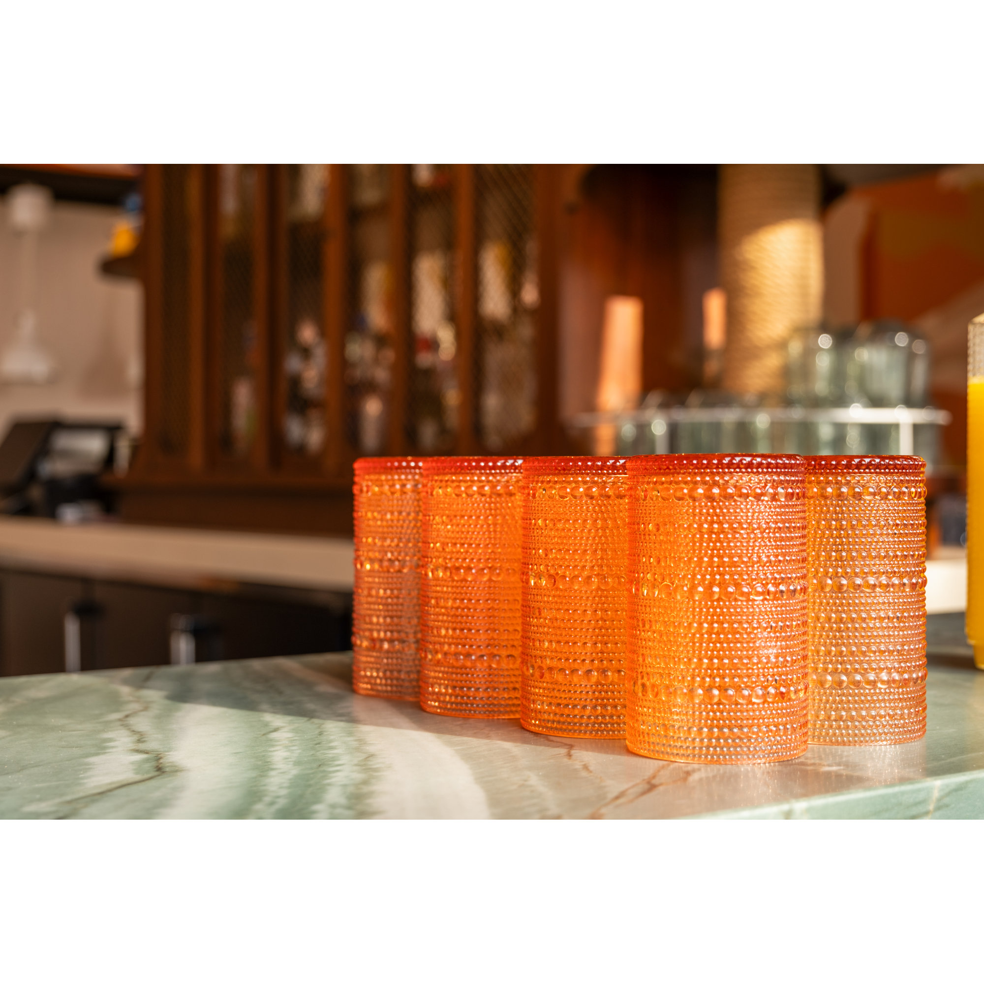 Fortessa Orbetto Outdoor CoPolyester, Double Old Fashioned (Set of 4), 10.5, Coral Blush