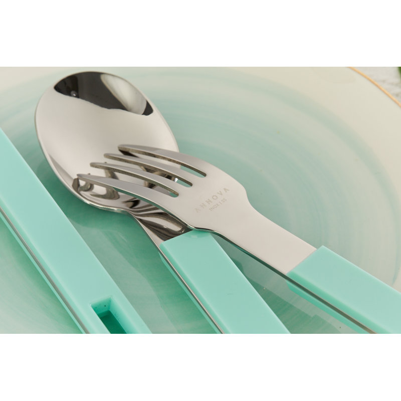 Ensemble de couverts en acier inoxydable Latitude Run® - Service pour 4, Turquoise