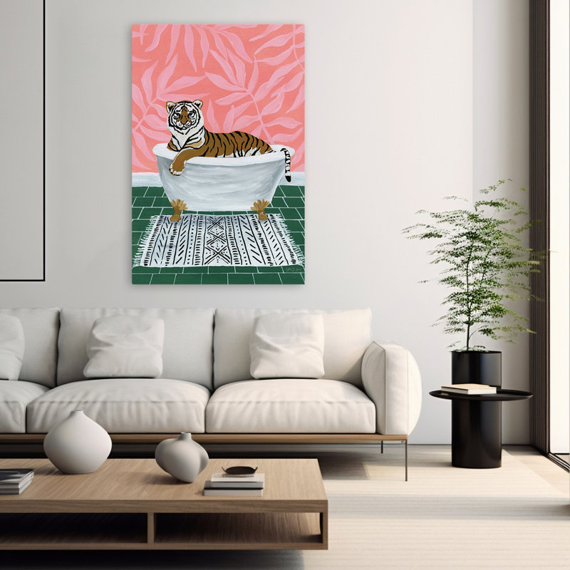 Tigre contemporain et BCBG contemporain, H 60 po x l 40 po