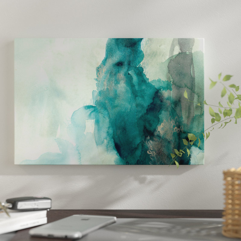 «Hydro II» par June Erica Vess - reproduction sur toile tendue, H 40 po x l 60 po x P 1,5 po, Toile tendue, Pas de tapis