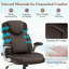  Fauteuil ergonomique pivotant en cuir de polyuréthane ergonomique avec accoudoirs rabattables