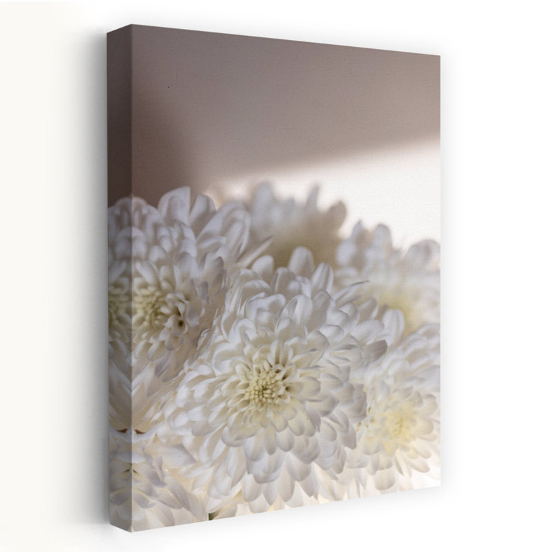 Art contemporain, art contemporain abstrait fleur de chrysanthème, H 24 po x l 16 po