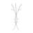 Coat Rack, Hall Tree, Free Standing, 11 Hooks, Entryway, 74"H, Bedroom, Grey Metal, Contemporary, Modern