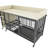 Large Iron Pet Cage With Functionality - Material, Beige Black Practical Functions And Basin