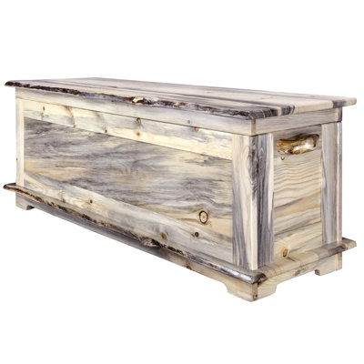 Big Sky Collection Live Edge, 5 Foot Blanket Chest, Natural Clear Lacquer Finish