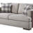 Niamey Fabric & Walnut Finish Loveseat w/ 2 Toss Pillows