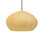 Radiance - Luminaire suspendu ovale 1 lumière cannelé - Jaune pâle - Chrome poli - Ampoule remplaçable - Cordon noir
