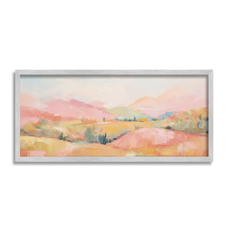 Abstrait «Tranquility Hills», estampe numérique par Gina Kelly, Estampe numérique Farmhouse, H 13 po x l 30 po
