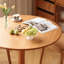 Table ronde rétro en bois massif de cerisier-107769264
