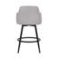 Tabouret de bar pivotant de 26 po de hauteur et tabouret de comptoir rembourré avec accoudoirs à dossier incurvé (ensemble de 3)-1696372448-1696372454
