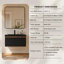 Meuble-lavabo mural simple 30 po avec comptoir en résine noire pour petits espaces.-1532966425