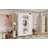 85.2''H Hall Tree With Bench And 3 Hooks, Modern Entryway Storage Organizer Cabinet With 4 Doors, 1 Drawer And Adjustable Shelves For Hallway, Entryway, Living Room-875670052