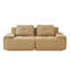 Canapé modulaire en L de 82 po pour salon modulaire en tissu velours côtelé de 82 po avec assise profonde, passepoil perlé, conception capitonnée, sans assemblage, conception antidérapante