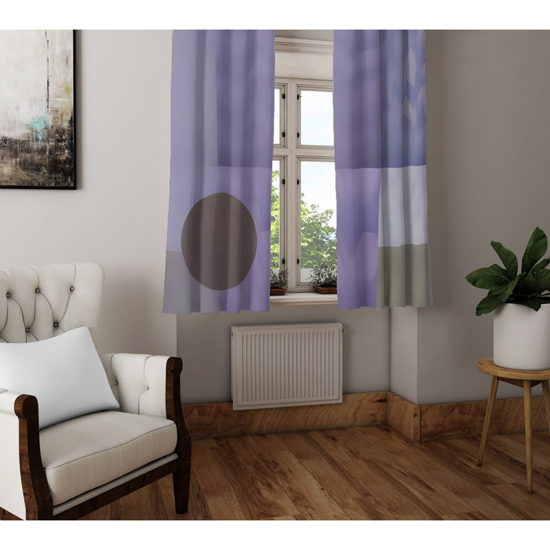 Paire de rideaux semi-transparents en polyester Daonte, L 40 po x L 52 po