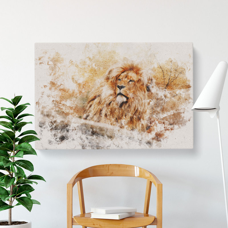 Lion Vol.1 - Wrapped Canvas Print, 40cm H x 60cm W x 3cm D