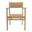 Set Of 2 Teak Garden Armchairs, Synthetic, Diamond Pattern