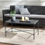 Table basse d'extérieur en fer de style argent brossé noir, l 35,91 po x P 20,75 po, H 18 po qui rehausse l'espace de vie - argent, fonctionnalité
