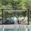 Pergola escamotable d'extérieur avec abri de soleil pour jardin, terrasses et cour