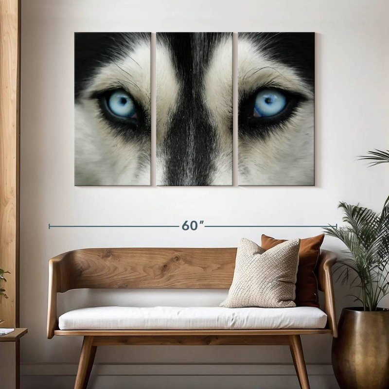 Brampt Sky Eyed Husky, 32" H x 50" W