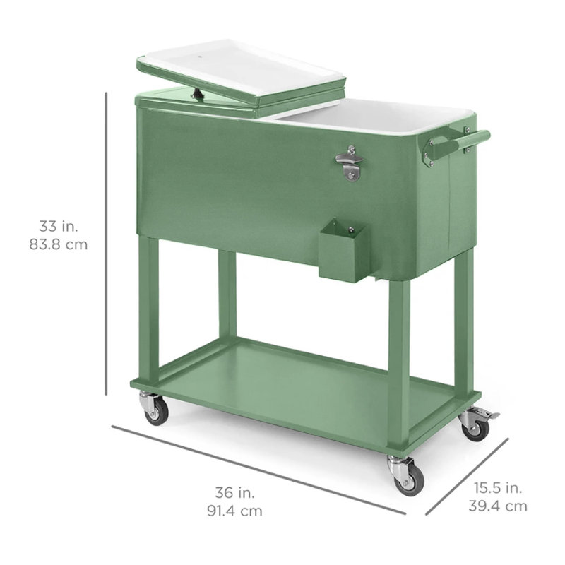 Chariot portatif pour glacière, Vert