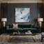 «Lyrical Abstraction 92», art mural sur toile grise-156151288