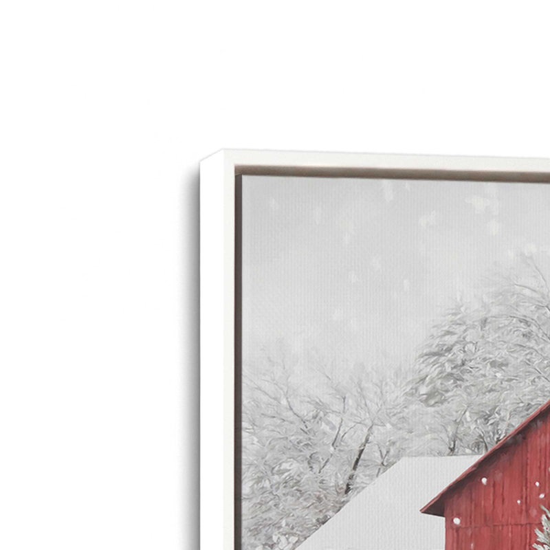 «Christmas Sleigh Ride» par Lori Deiter, reproduction d'art, Toile avec cadre, Blanc, L 16 po x H 12 po