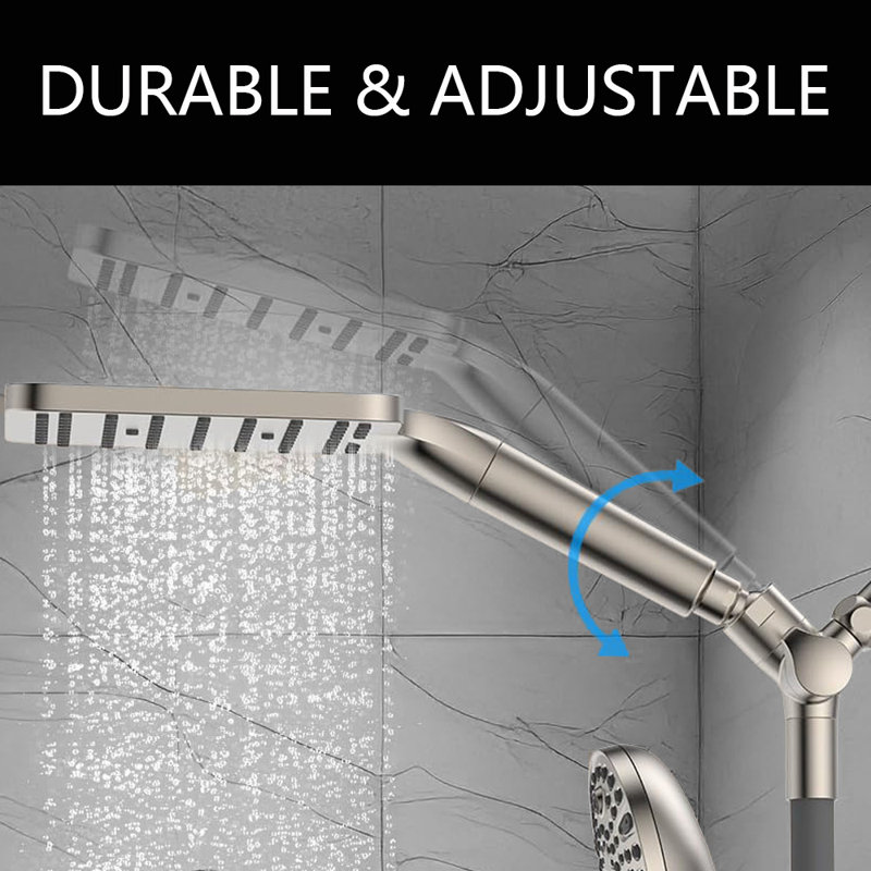 Pomme de douche à main double combinée, pomme de douche à effet pluie et pomme de douche à main à haute pression 10 modes