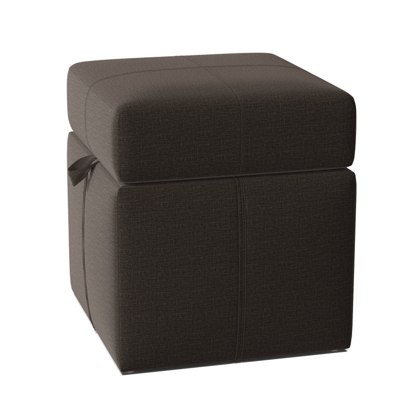 Preesall Upholstered Ottoman, Marlow Asphalt