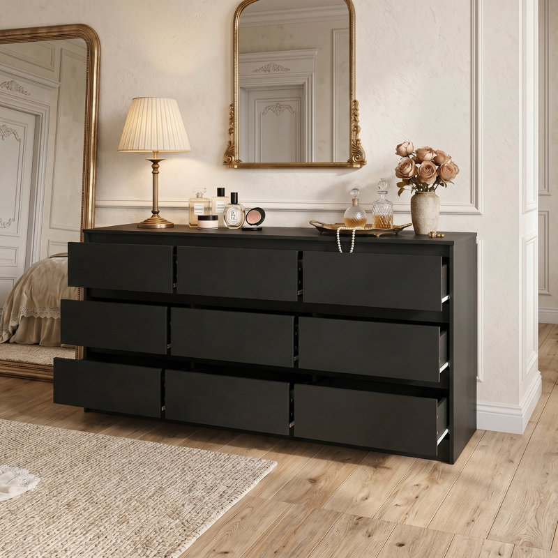 Commode 9 tiroirs l 63 po
