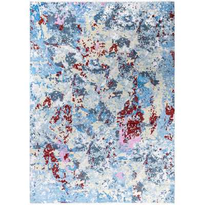Overdyed One-of-a-Kind 9' 1" X 12' 7" Hand Knotted Area Rug