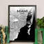 Miami City Map - No Frame Print-491518375