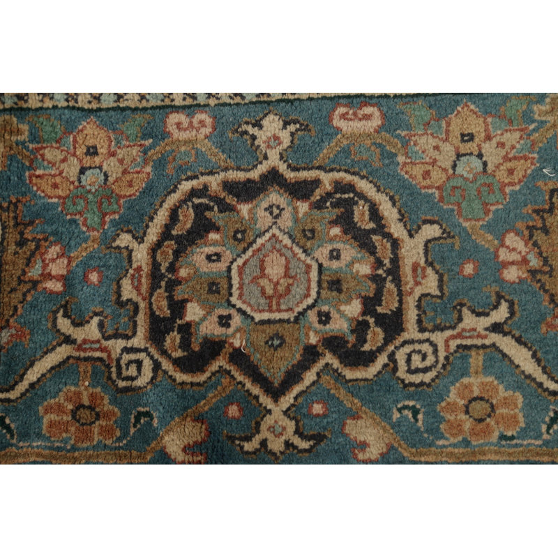 Tapis floral à teinture végétale 13 x 20